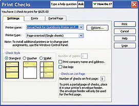 Print directly from QuickBooks
