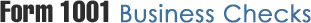 Form 1001 Business Checks