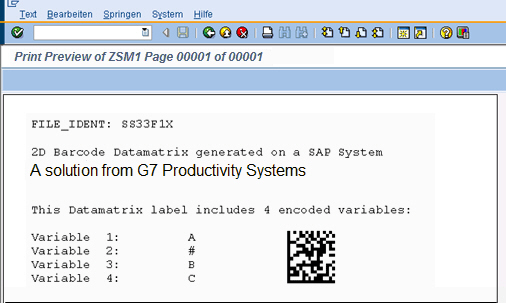 Sample output